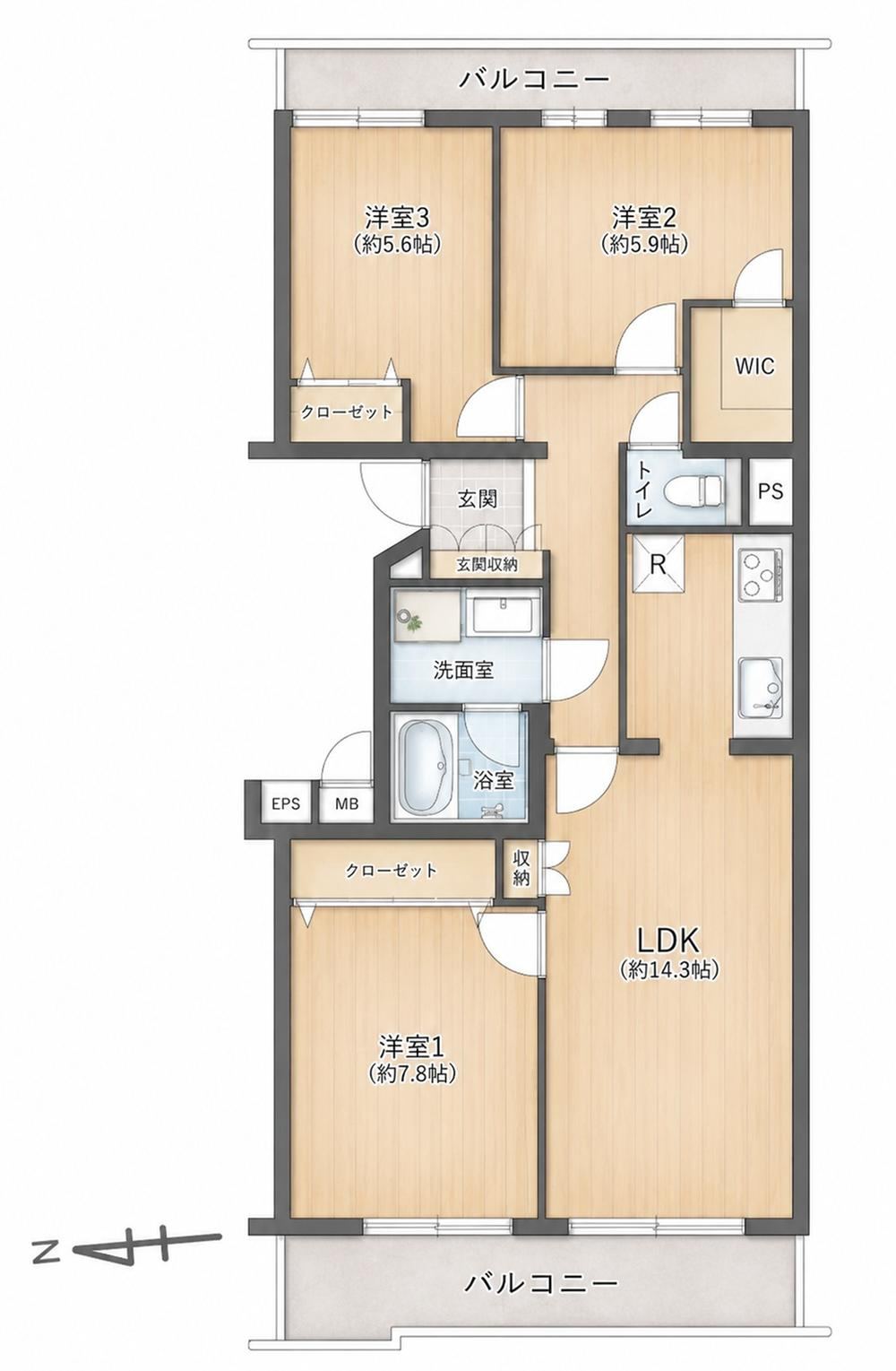 3LDK apartment in Mitaka, Tokyo - Photo 1