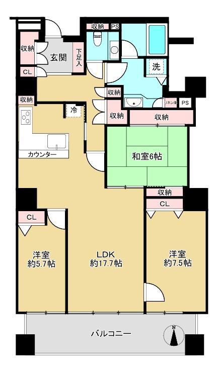 3LDK apartment in Kita Ward, Osaka - Photo 1
