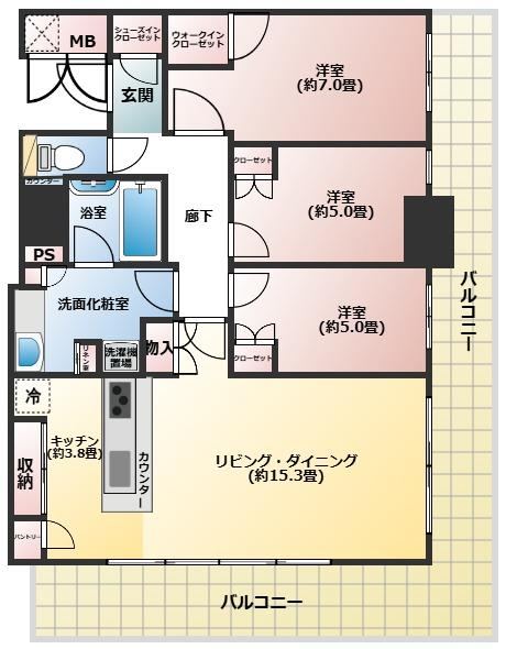 3LDK apartment in Akashi, Hyogo - Photo 1