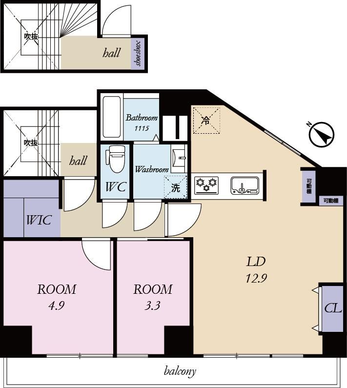 2LDK apartment in Shinjuku Ward, Tokyo - Photo 1