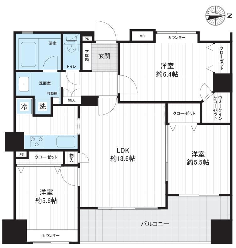 3LDK apartment in Ota Ward, Tokyo - Photo 1