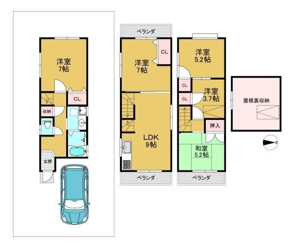 5LDK+S house in Takatsuki, Osaka - Photo 1