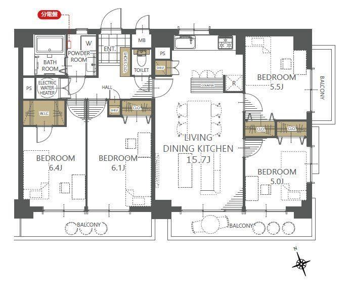 4LDK apartment in Nishi Ward, Fukuoka - Photo 1