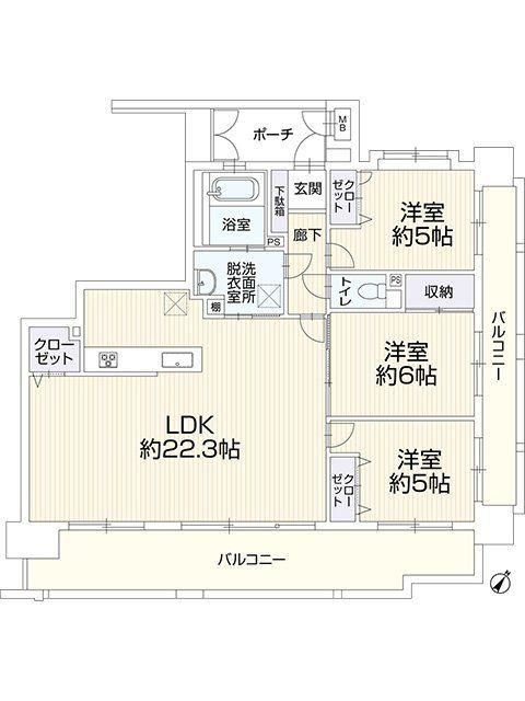 3LDK apartment in Hakata Ward, Fukuoka - Photo 1