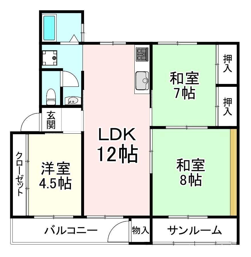 3LDK apartment in Suma Ward, Kobe, Hyogo - Photo 1
