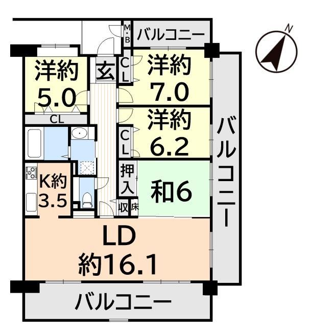 4LDK apartment in Oita, Oita - Photo 1