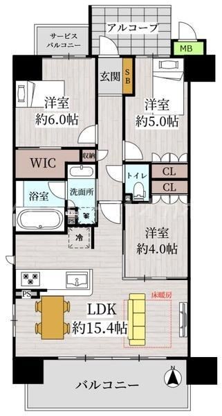 3LDK apartment in Moriguchi, Osaka - Photo 1