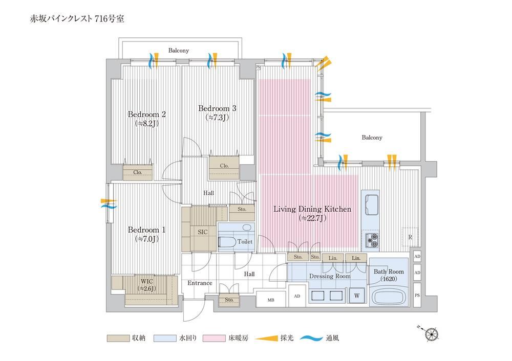 3LDK apartment in Minato Ward, Tokyo - Photo 1
