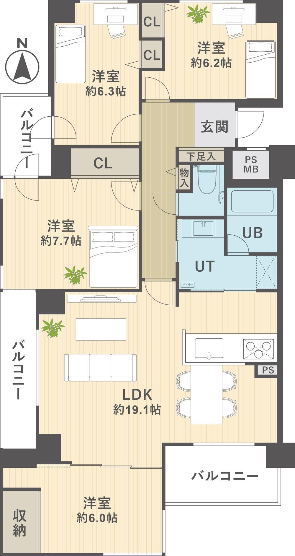 4LDK apartment in Chuo Ward, Sapporo, Hokkaido - Photo 1