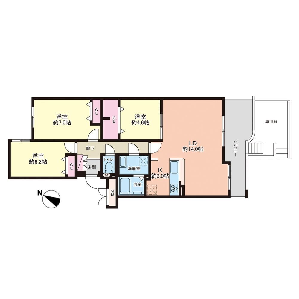 3LDK apartment in Atsubetsu Ward, Sapporo, Hokkaido - Photo 1
