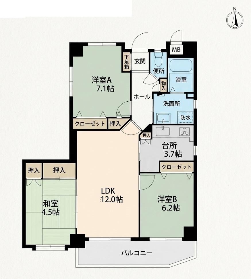 3LDK apartment in Kasuga, Fukuoka - Photo 1