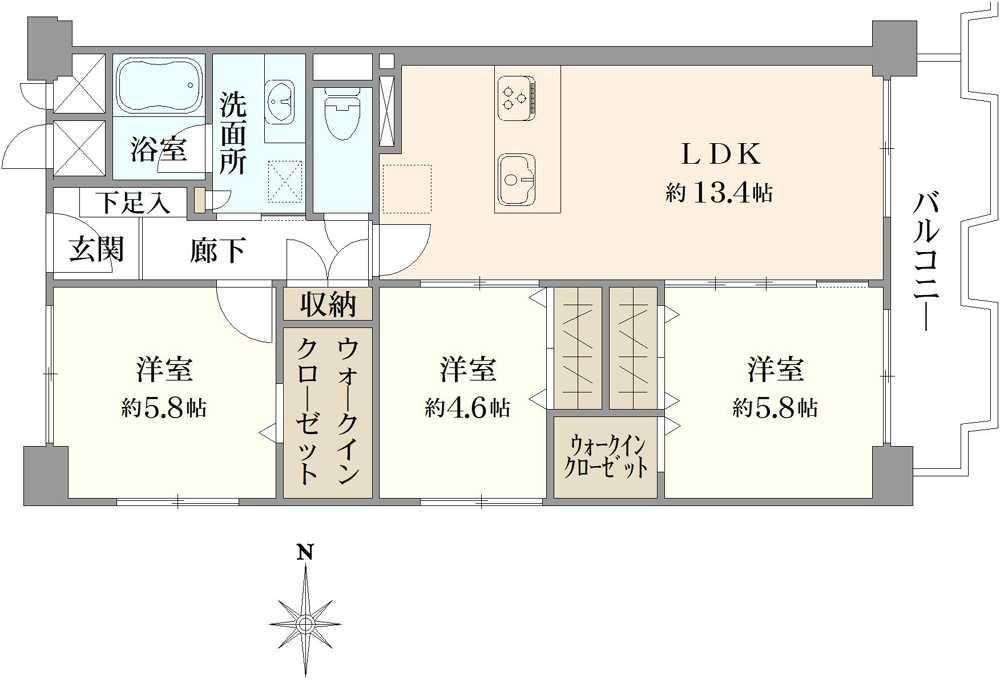 3LDK apartment in Kita Ward, Osaka - Photo 1