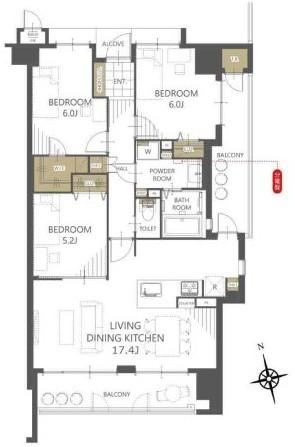 3LDK apartment in Nagasaki, Nagasaki - Photo 1