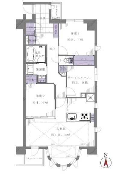 2LDK+S apartment in Koto Ward, Tokyo - Photo 1