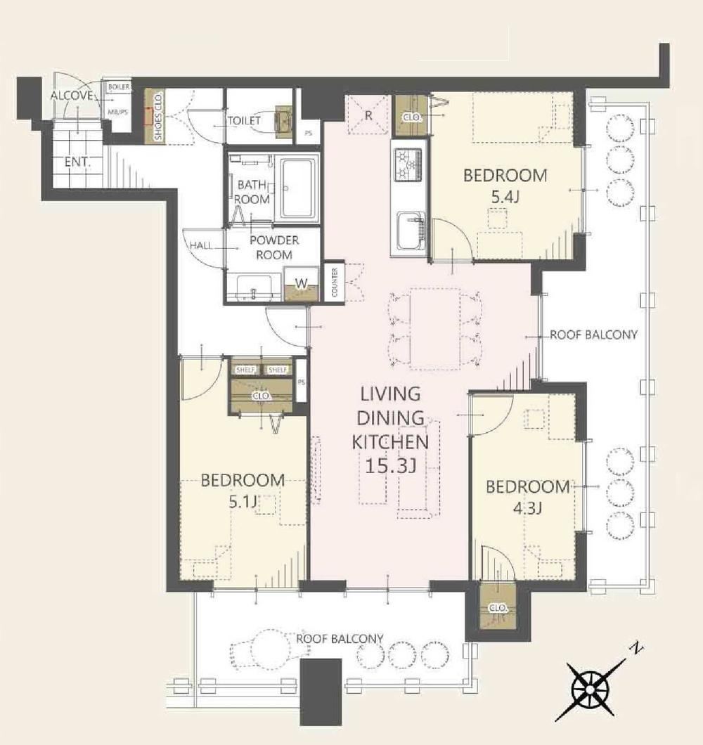 3LDK apartment in Kasukabe, Saitama - Photo 1