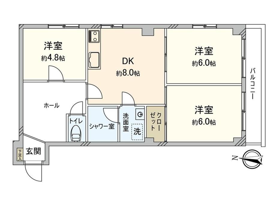 3DK apartment in Taito Ward, Tokyo - Photo 1