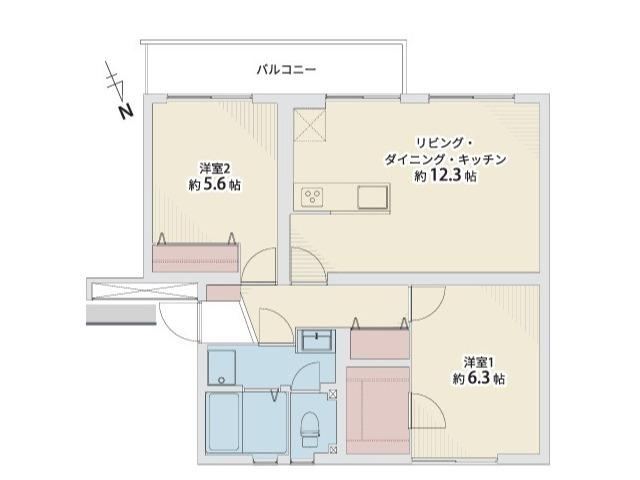 2LDK apartment in Midori Ward, Yokohama, Kanagawa - Photo 1