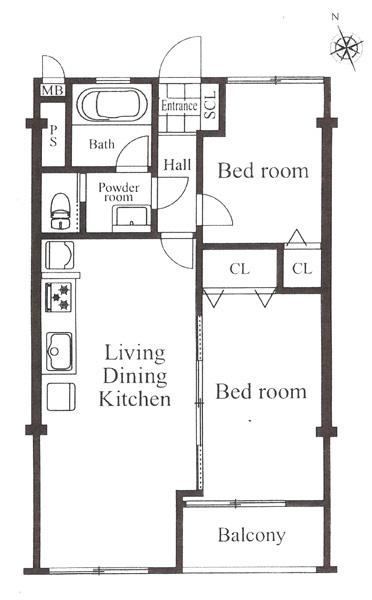 2LDK apartment in Naka Ward, Yokohama, Kanagawa - Photo 1