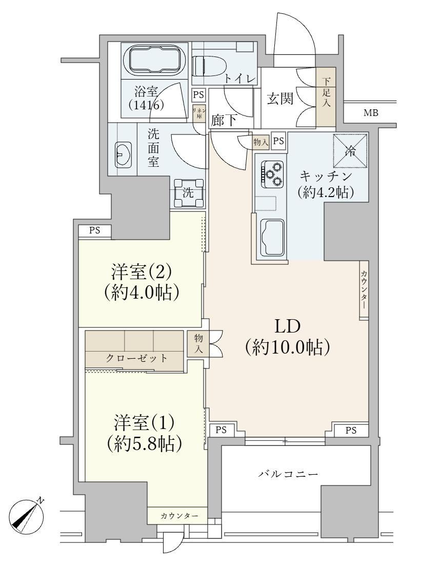 2LDK apartment in Chuo Ward, Tokyo - Photo 1