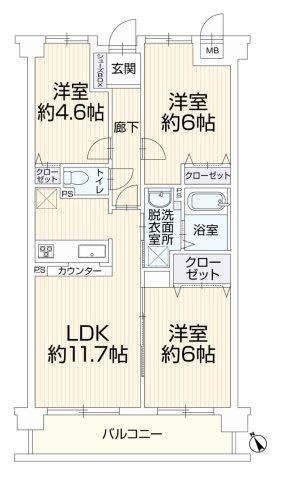 3LDK apartment in Chuo Ward, Sagamihara, Kanagawa - Photo 1