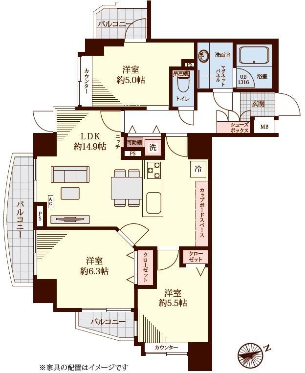 3LDK apartment in Itabashi Ward, Tokyo - Photo 1