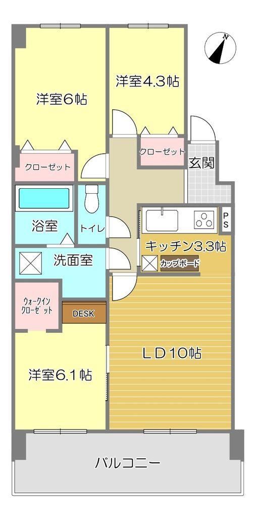 3LDK apartment in Toyohashi, Aichi - Photo 1
