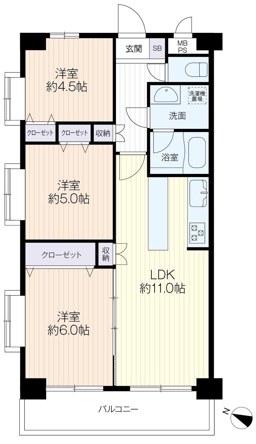 3LDK apartment in Tsurugashima, Saitama - Photo 1