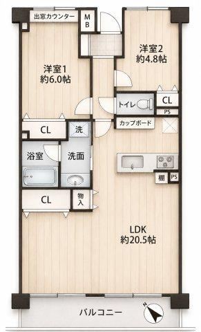 2LDK apartment in Niiza, Saitama - Photo 1