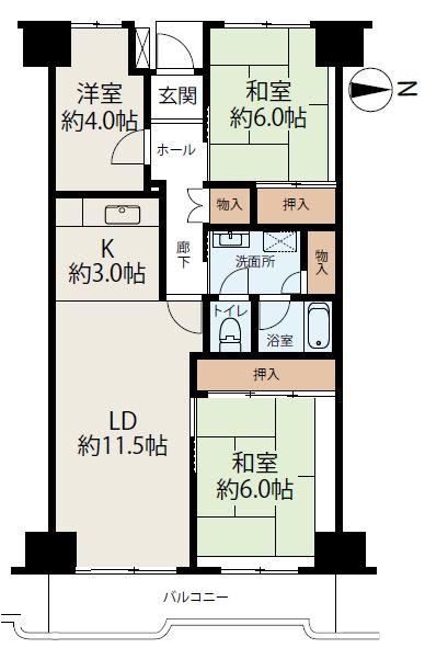 3LDK apartment in Chuo Ward, Kobe, Hyogo - Photo 1