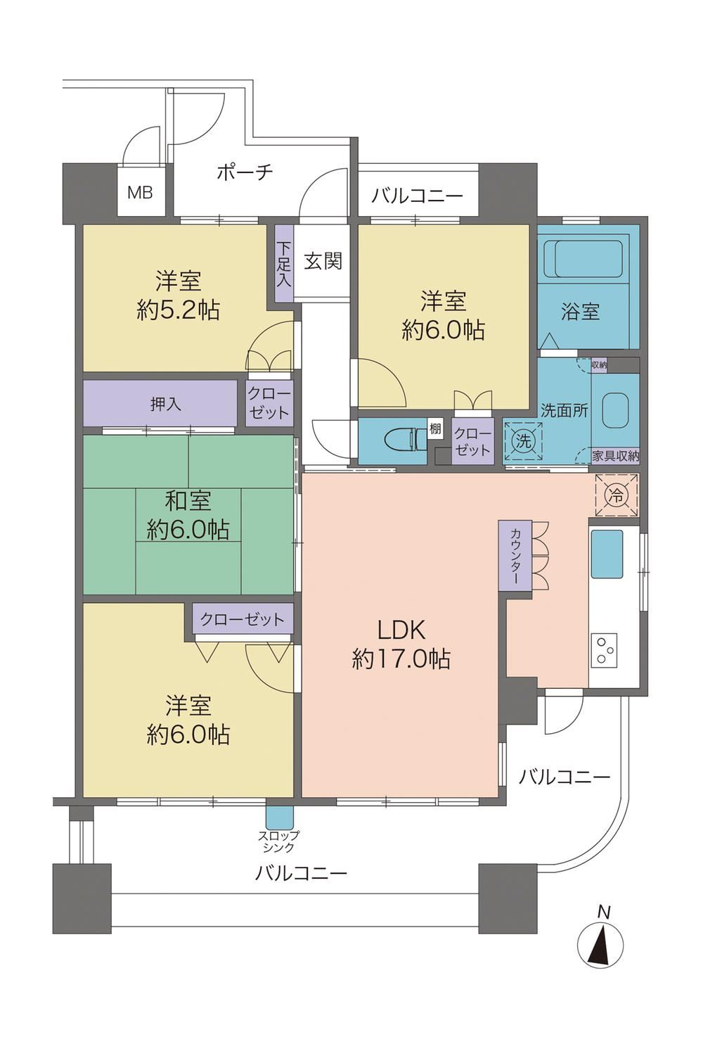 4LDK apartment in Saeki Ward, Hiroshima - Photo 1