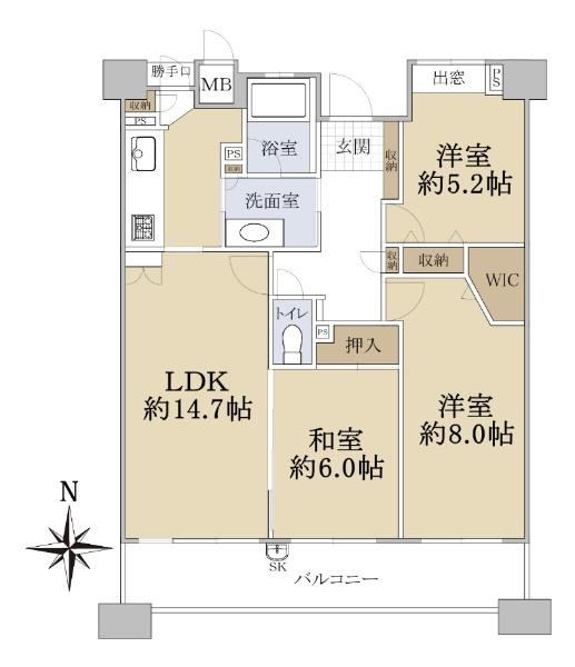 3LDK apartment in Ibaraki, Osaka - Photo 1