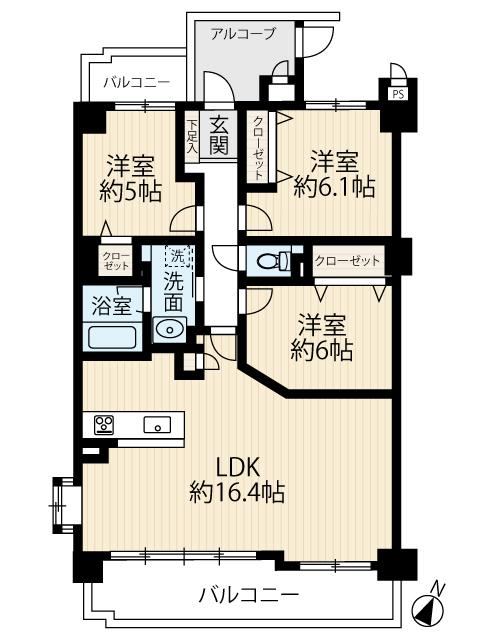 3LDK apartment in Toyota, Aichi - Photo 1