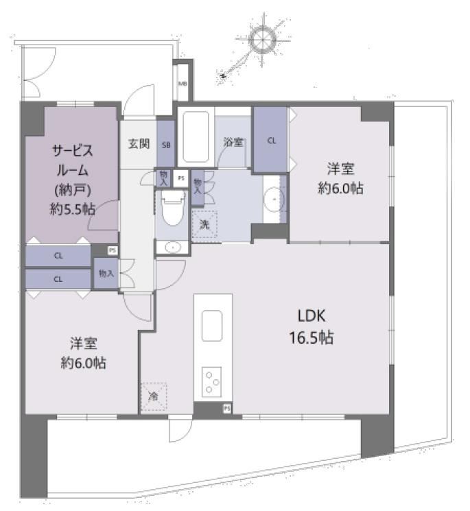 2LDK+S apartment in Taito Ward, Tokyo - Photo 1