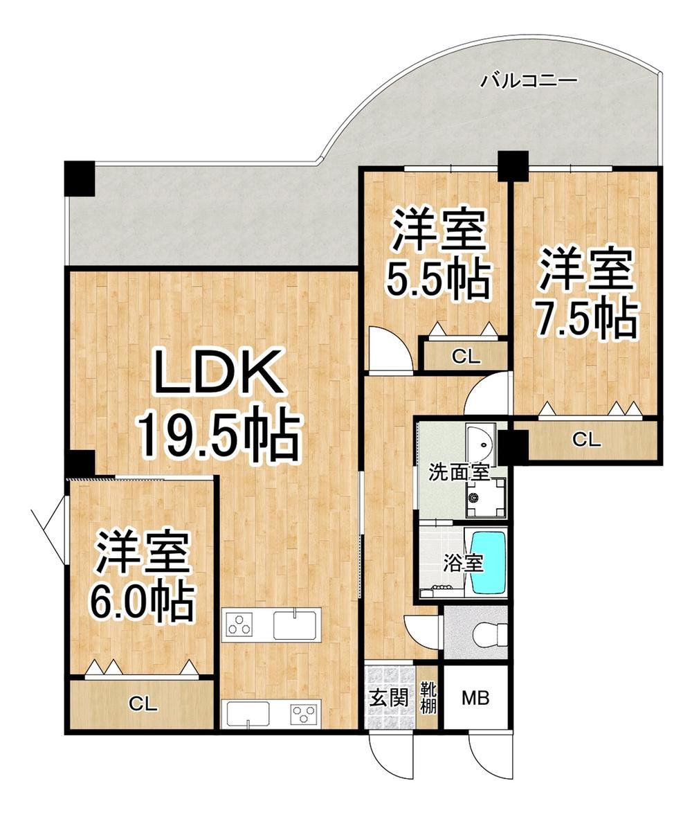 3LDK apartment in Kagoshima, Kagoshima - Photo 1