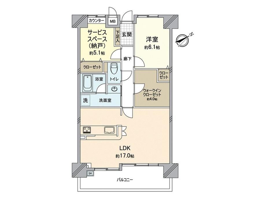1LDK+S apartment in Nishi Ward, Osaka - Photo 1