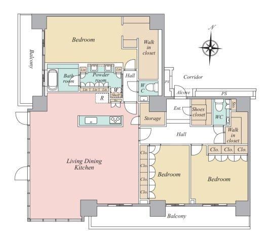3LDK apartment in Naka Ward, Nagoya, Aichi - Photo 1