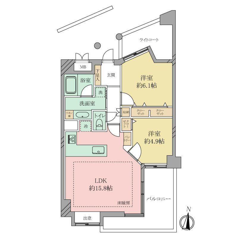2LDK apartment in Shinagawa Ward, Tokyo - Photo 1