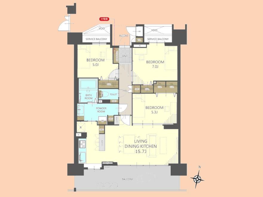 3LDK apartment in Ebina, Kanagawa - Photo 1