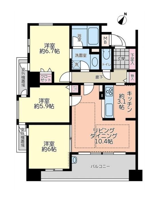 3LDK apartment in Asaminami Ward, Hiroshima - Photo 1
