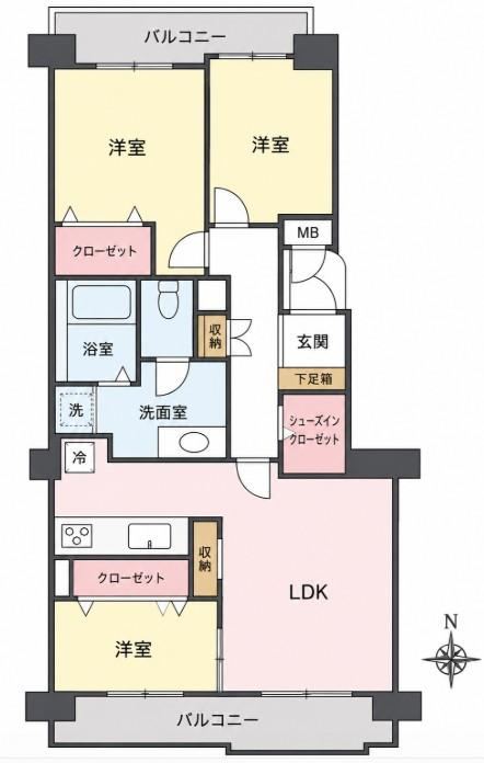 3LDK apartment in Nishi Ward, Nagoya, Aichi - Photo 1