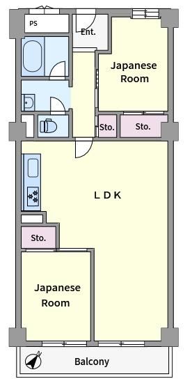 2LDK apartment in Toyonaka, Osaka - Photo 1