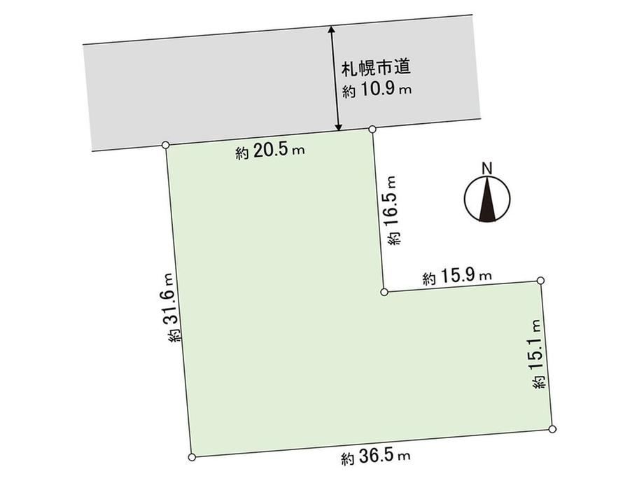 909 m² land in Chuo Ward, Sapporo, Hokkaido - Photo 1