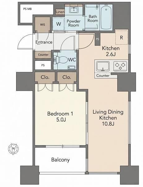 1LDK apartment in Minato Ward, Tokyo - Photo 1
