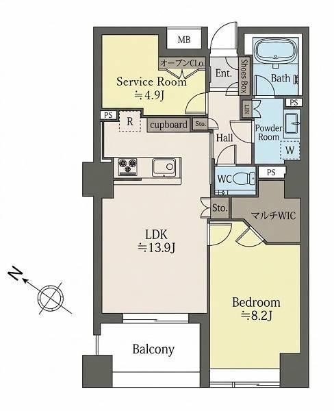 1LDK+S apartment in Chuo Ward, Tokyo - Photo 1