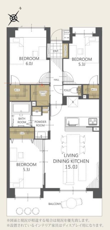 3LDK apartment in Koshigaya, Saitama - Photo 1