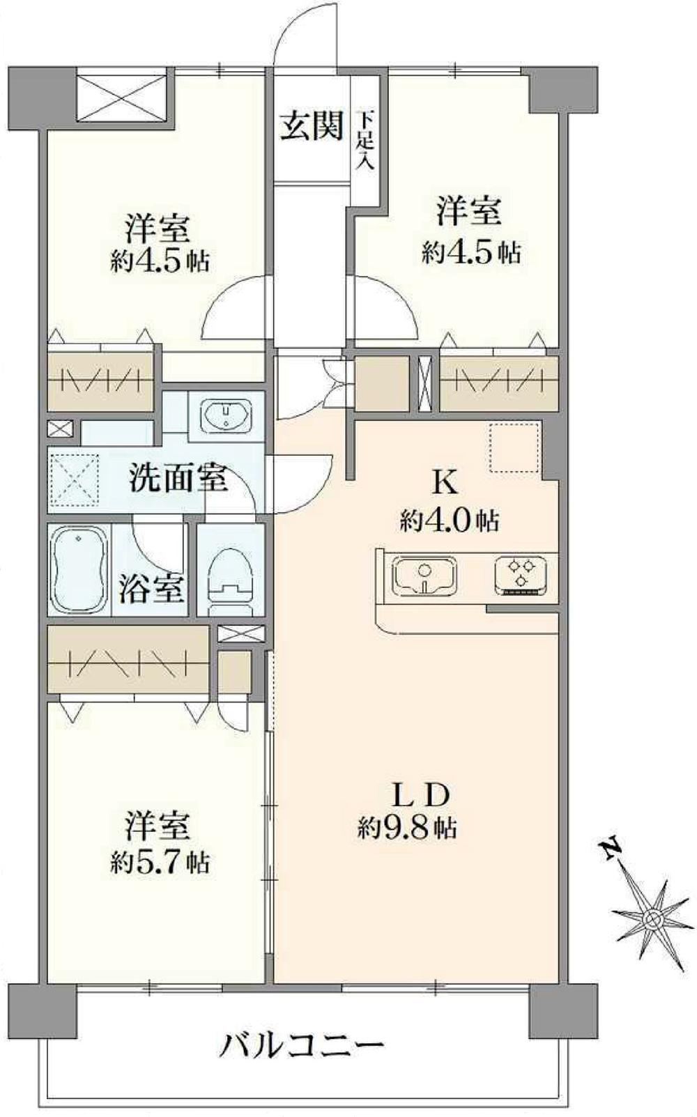 3LDK apartment in Ichikawa, Chiba - Photo 1