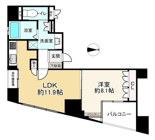 1LDK apartment in Nishi Ward, Osaka - Photo 1
