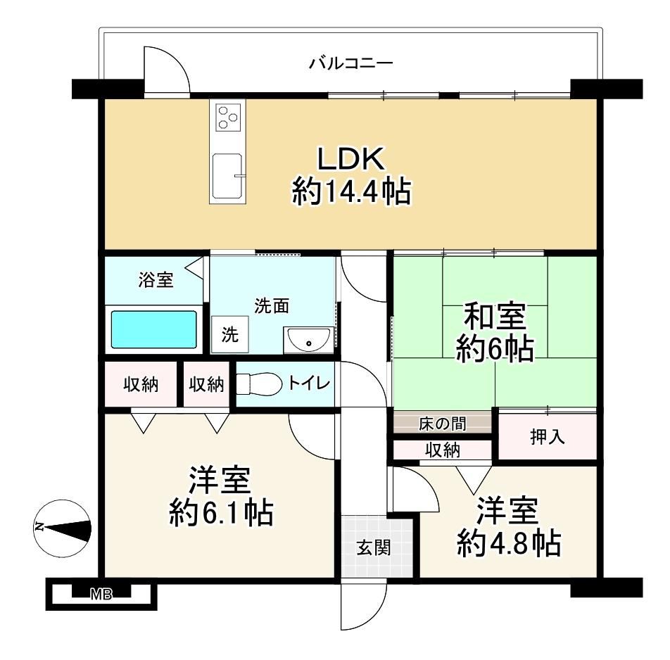 3LDK apartment in Nara, Nara - Photo 1