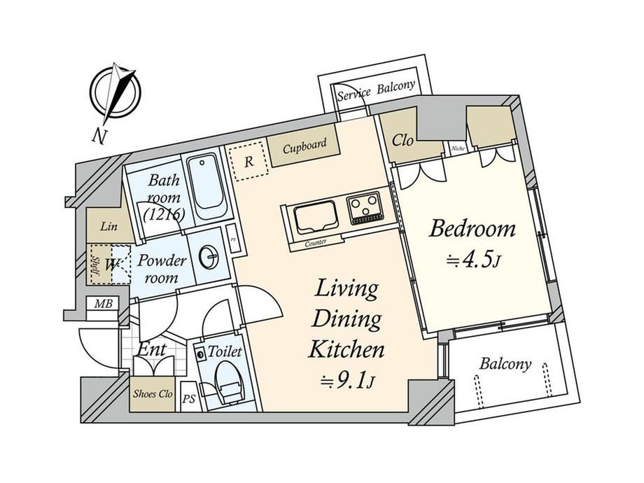 1LDK apartment in Ota Ward, Tokyo - Photo 1