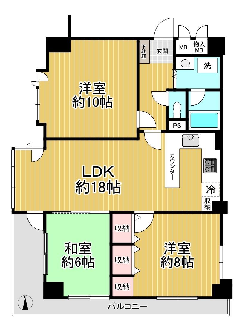 3LDK apartment in Tennoji Ward, Osaka - Photo 1